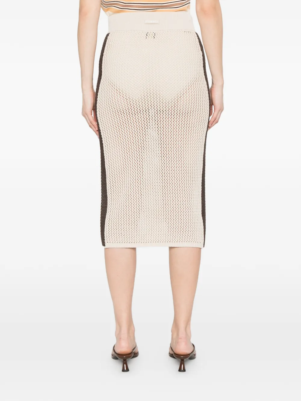 PINKO Gestreepte rok Beige