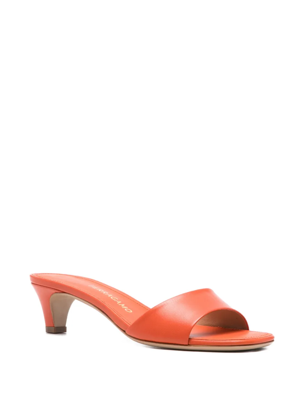 Ferragamo low heeled slip-on sandals Oranje