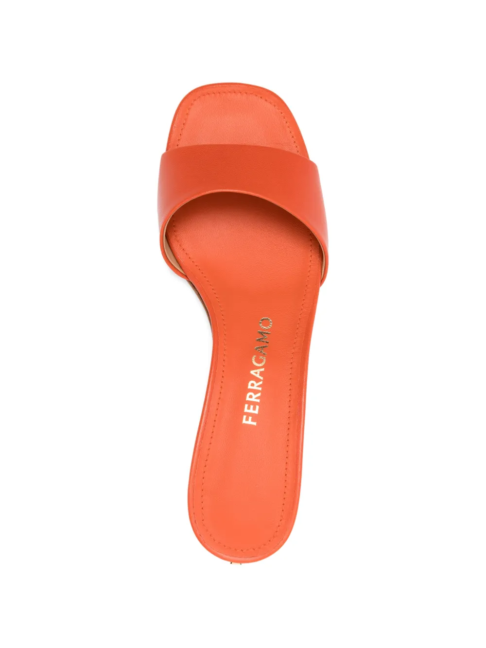 Ferragamo low heeled slip-on sandals Oranje
