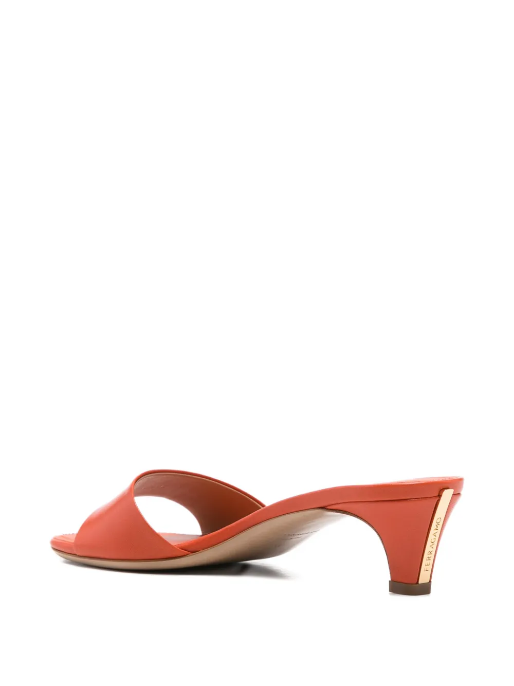 Ferragamo low heeled slip-on sandals Oranje