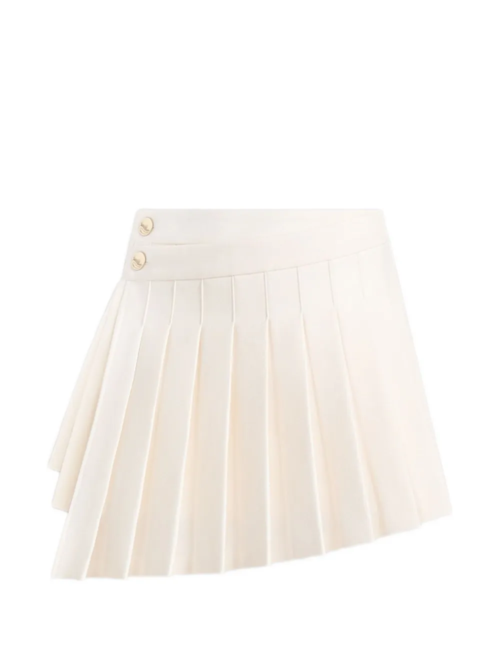 Manière De Voir Joelle asymmetric pleated mini skirt - Nude