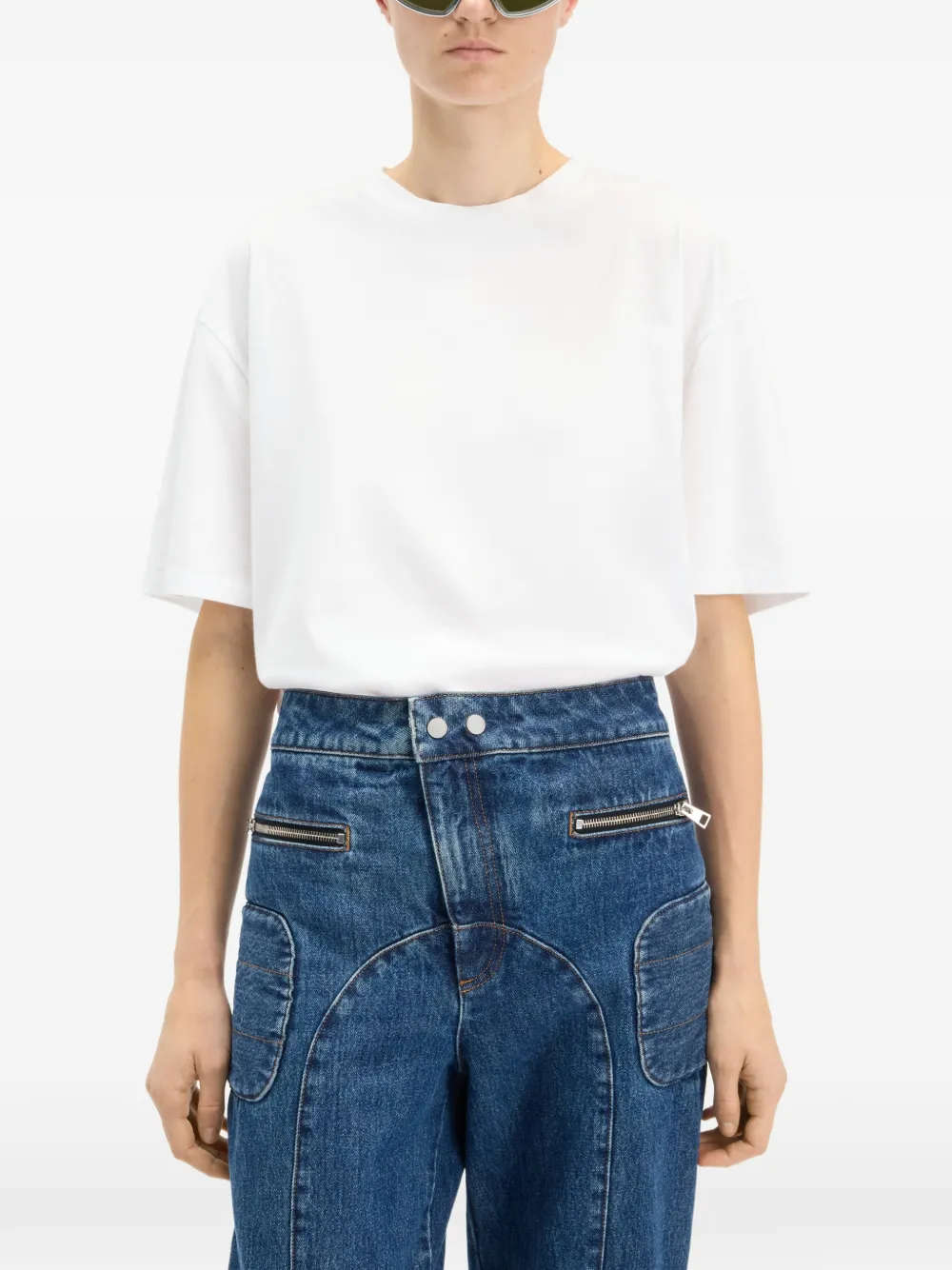 Jean Paul Gaultier T-shirt met print en korte mouwen Wit