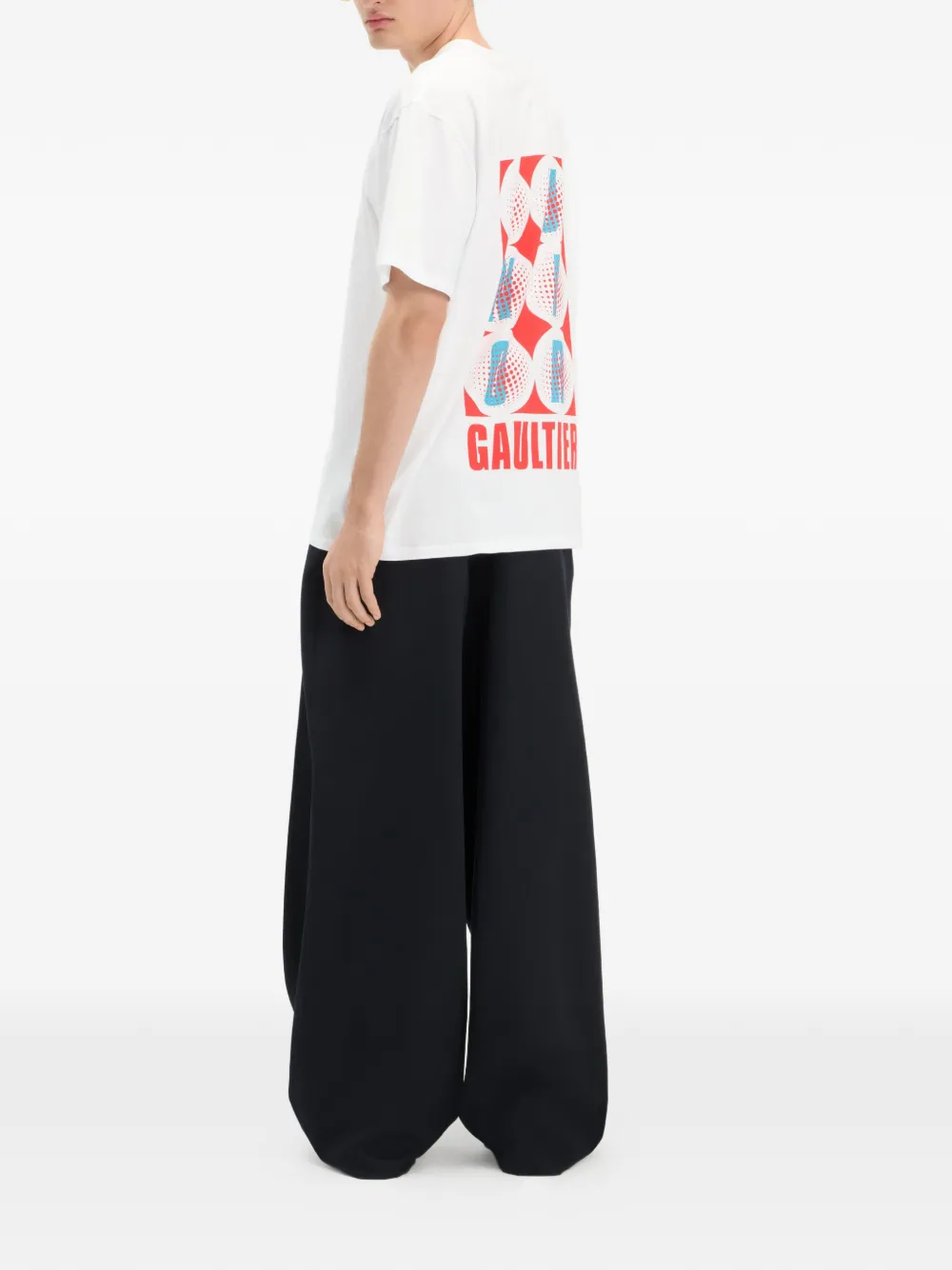 Jean Paul Gaultier T-shirt met print en korte mouwen Wit