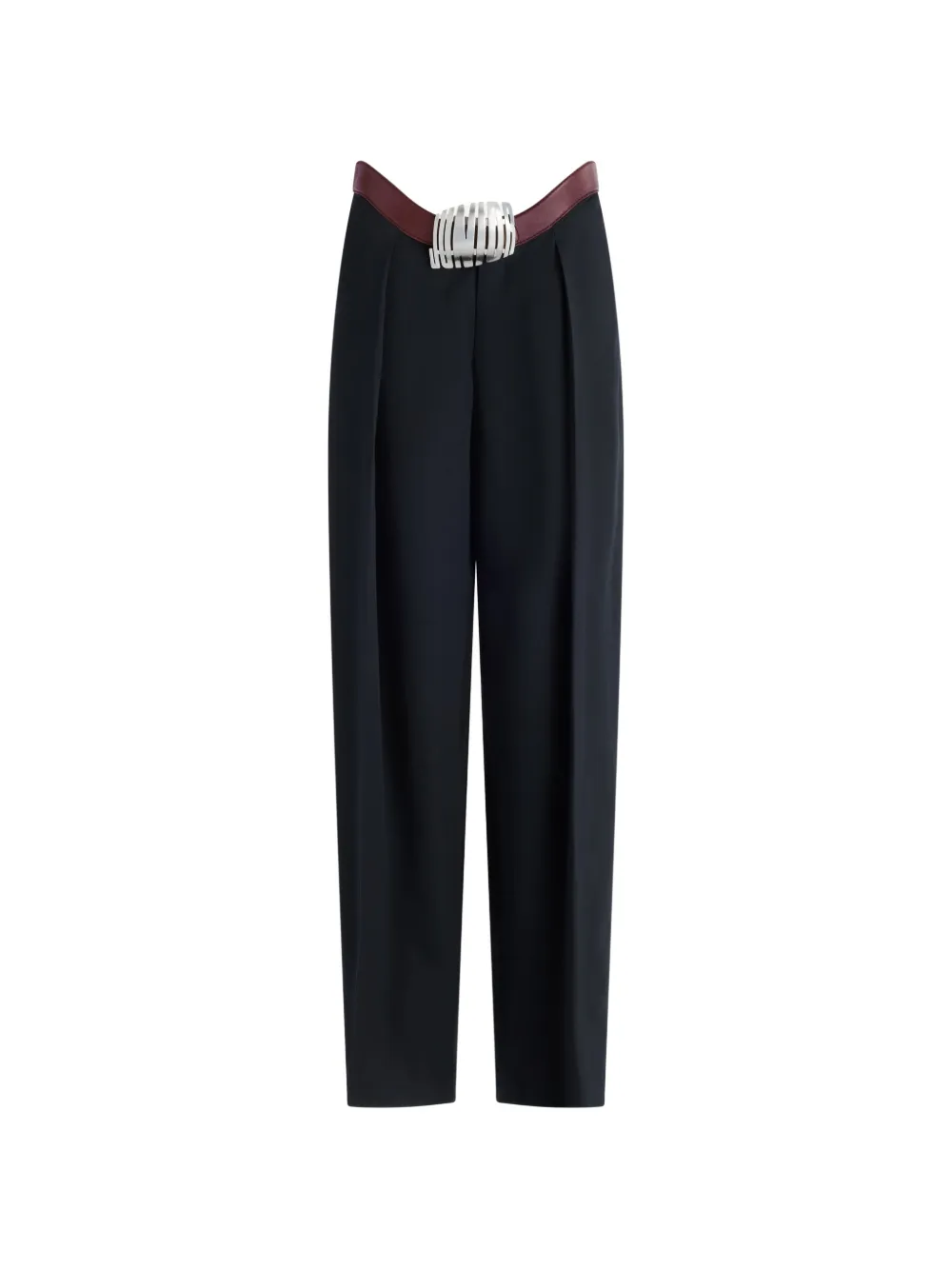 Jean Paul Gaultier integrated leather belt trousers - Black