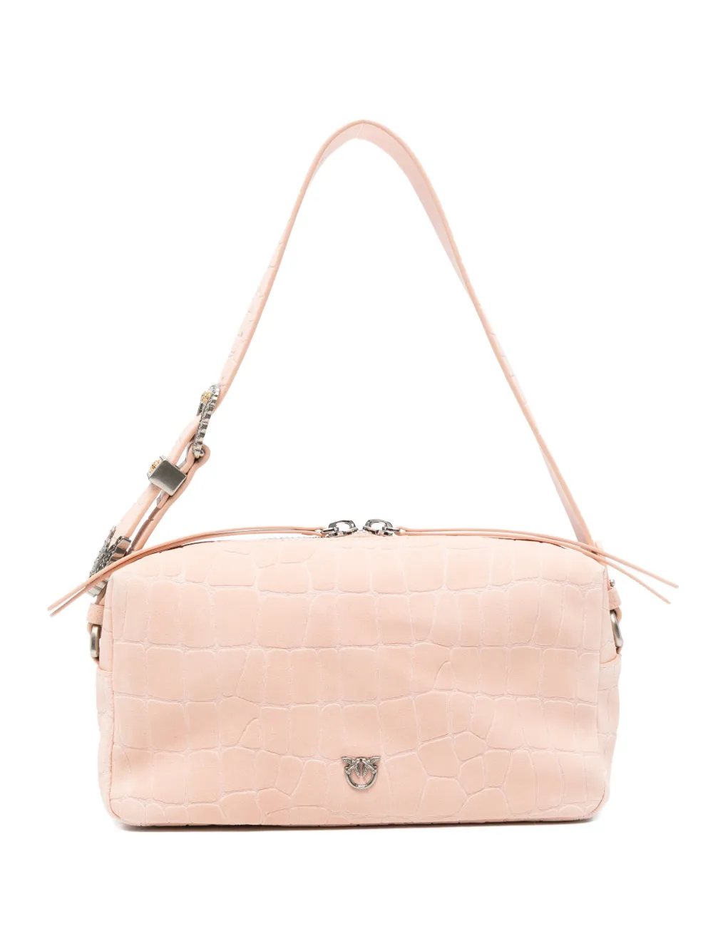 PINKO crocodile-effect shloulder bag - Rosa