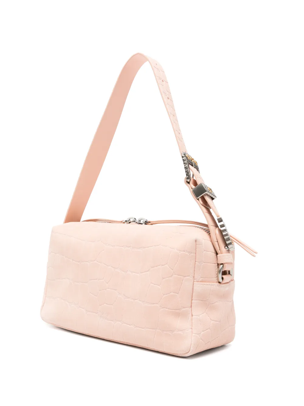 PINKO Leren schoudertas met krokodillen-effect Roze