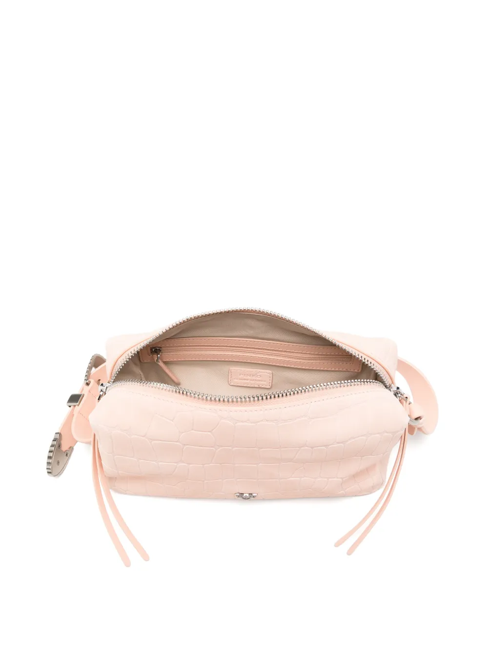 PINKO Leren schoudertas met krokodillen-effect Roze