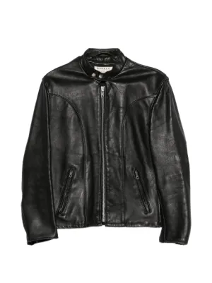 FENDI レザー ボンバージャケット | ブラック | FARFETCH JP