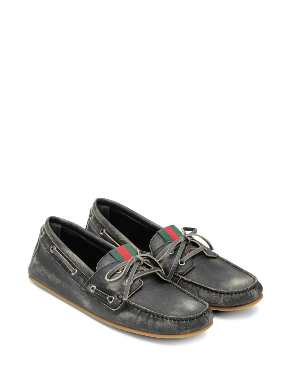 Gucci Gestreepte bootschoenen Zwart