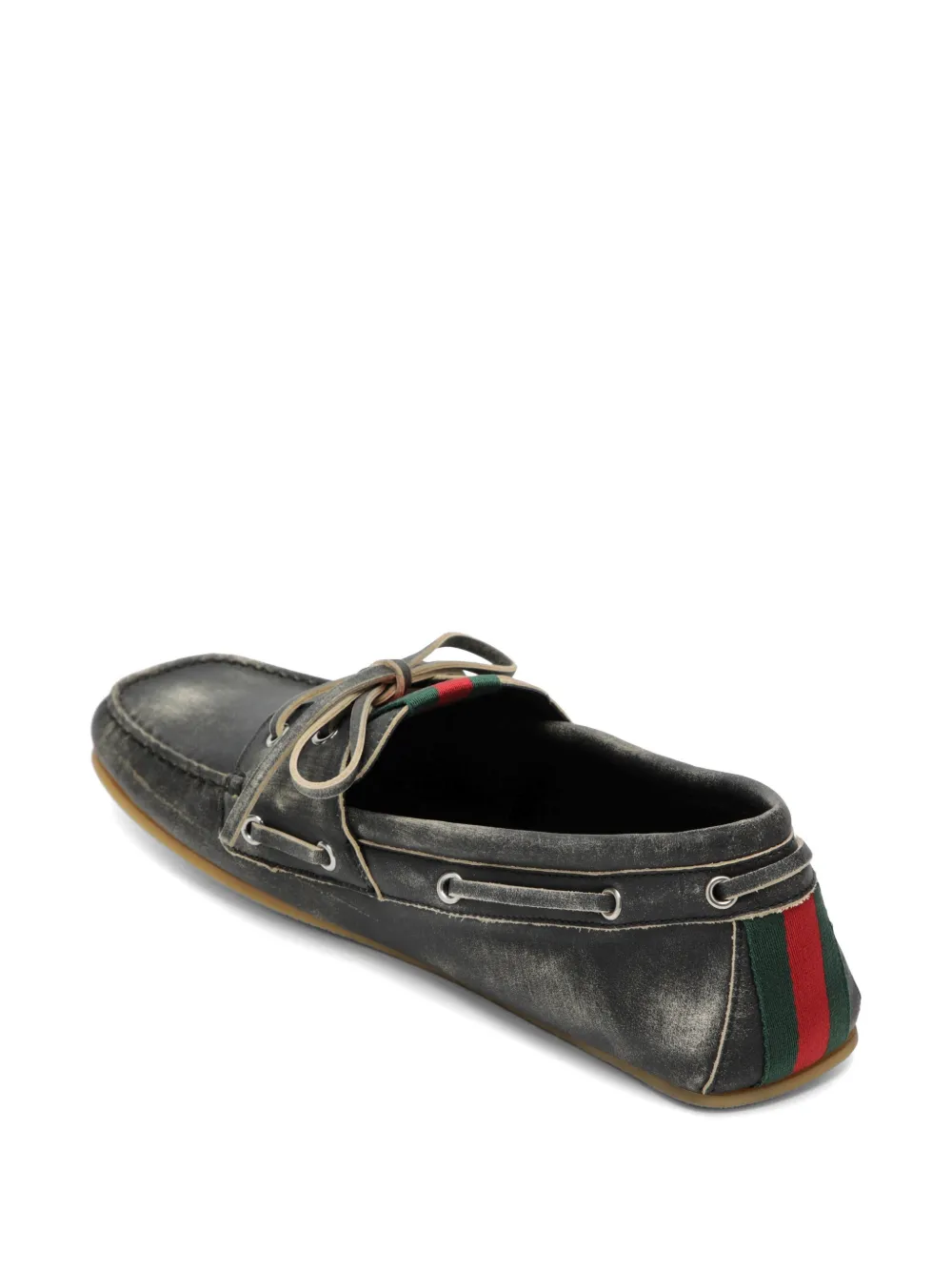 Gucci Gestreepte bootschoenen Zwart