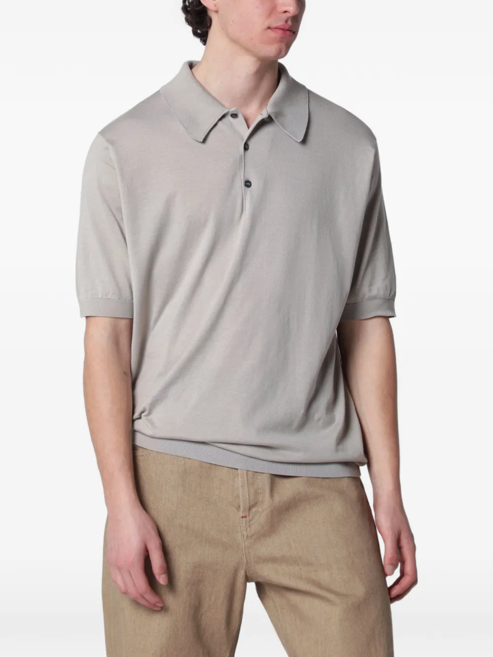 John Smedley Isis short sleeve polo shirt - Toni neutri