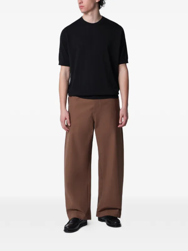 John Smedley crew-neck T-shirt | Black | FARFETCH PH