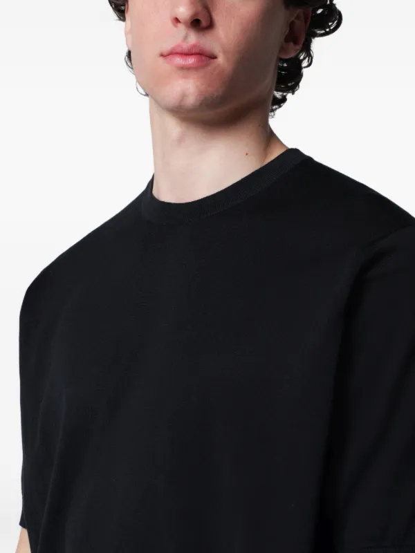 John Smedley クルーネック Tシャツ | ブラック | FARFETCH JP