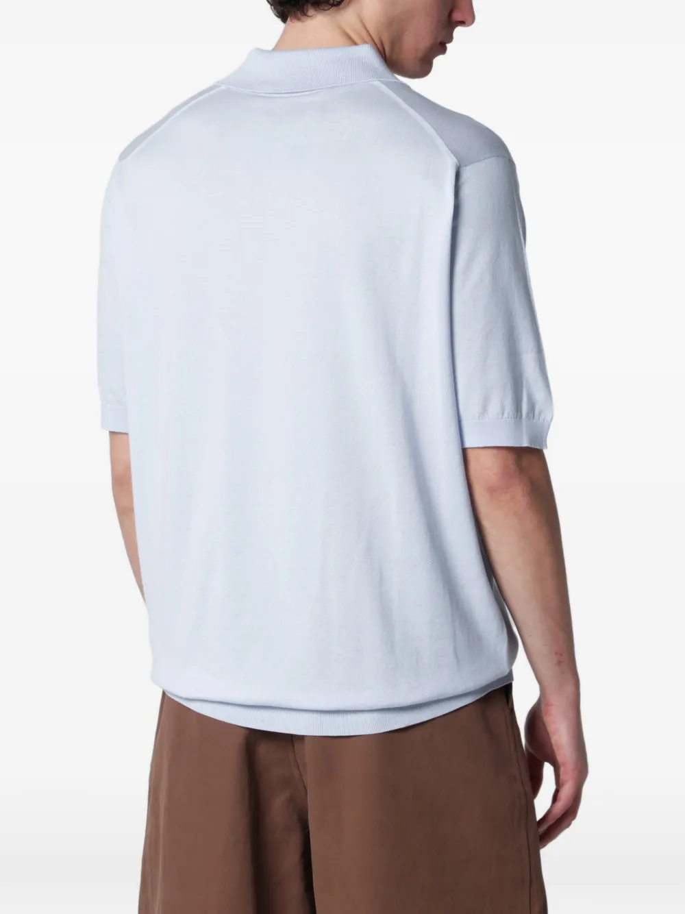  John Smedley Polo à Manches Courtes - Bleu 
