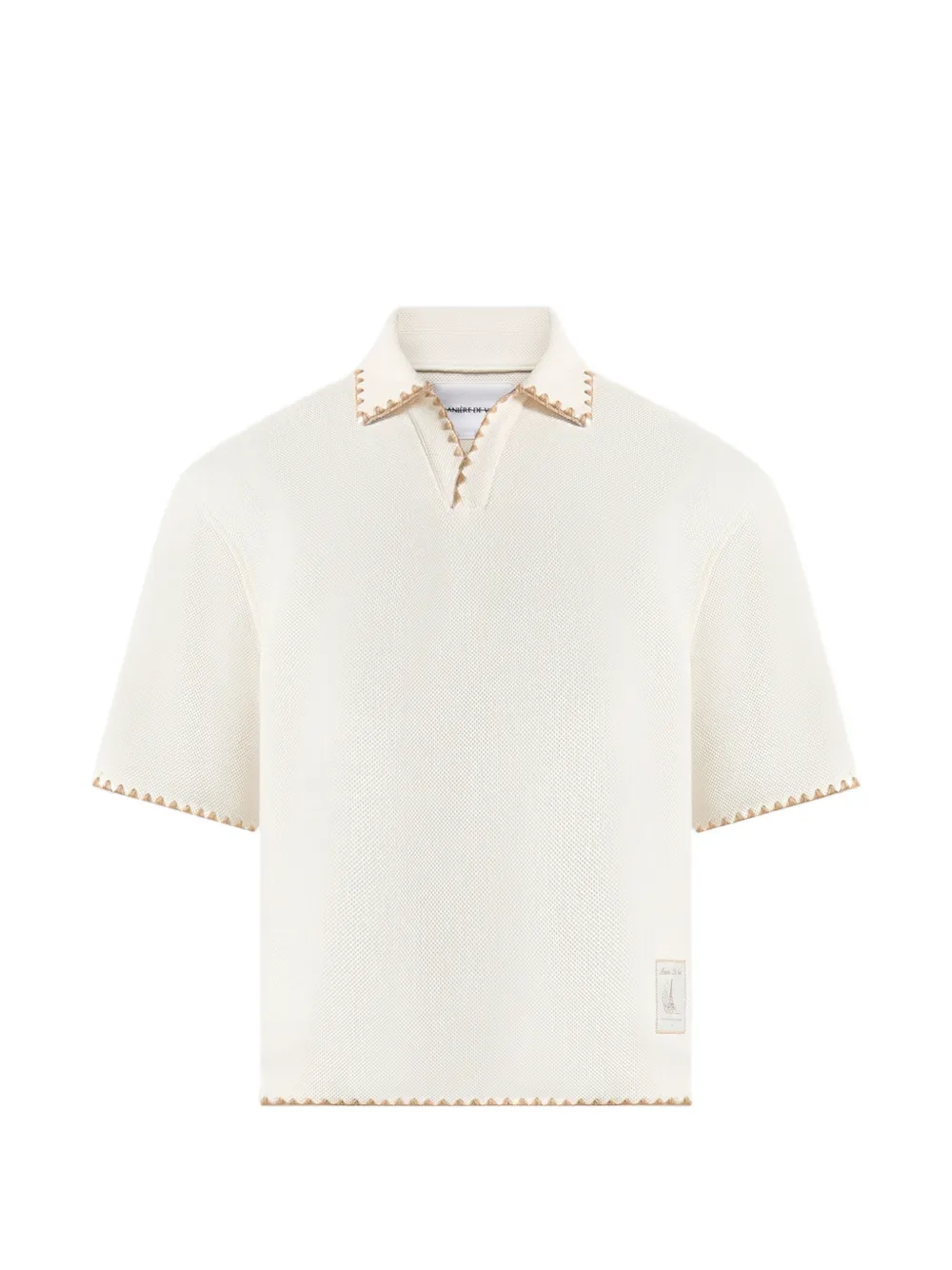 Manière De Voir Lenny whipstitch T-shirt - Toni neutri