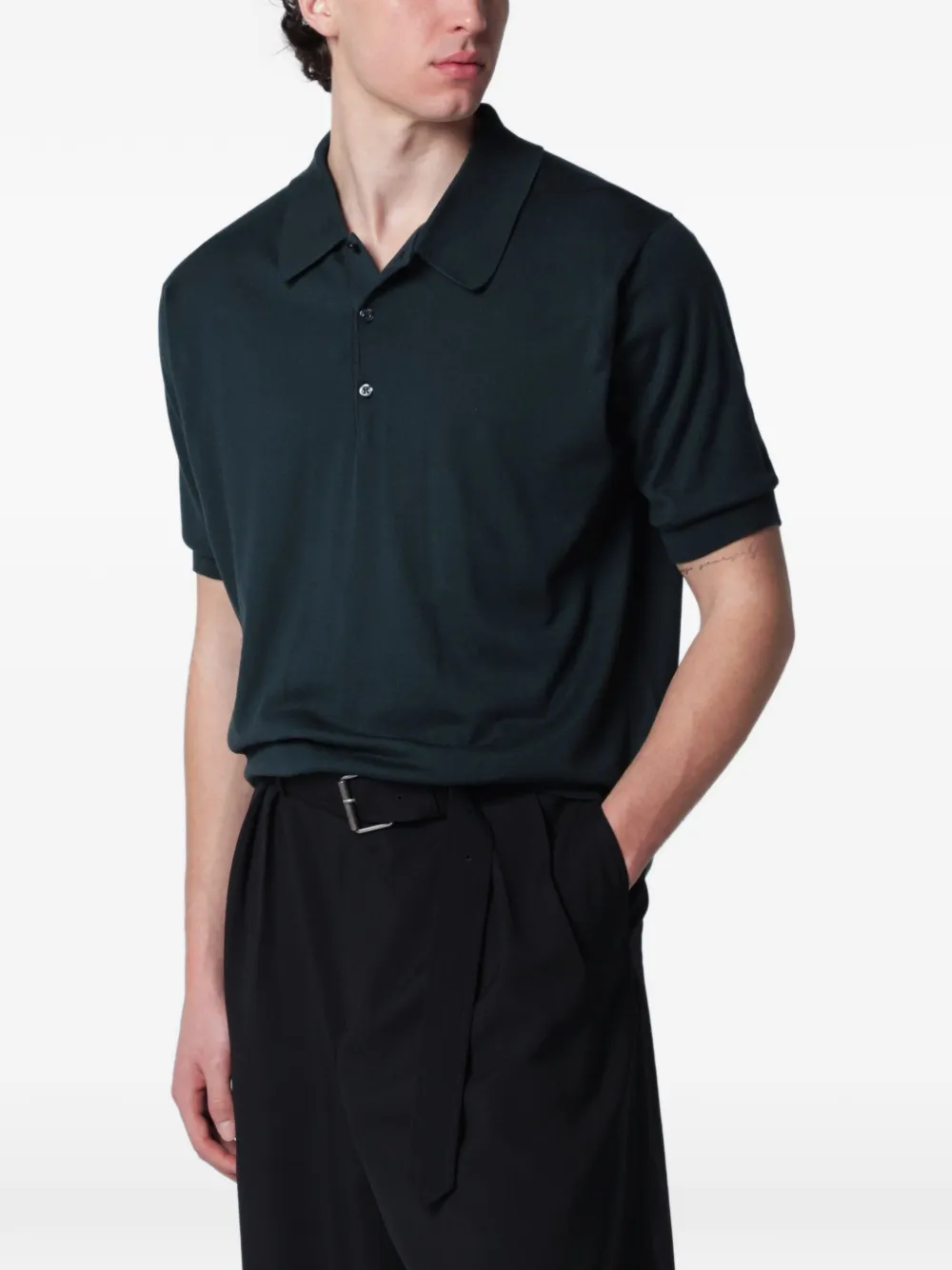 John Smedley short-sleeve polo shirt - Verde