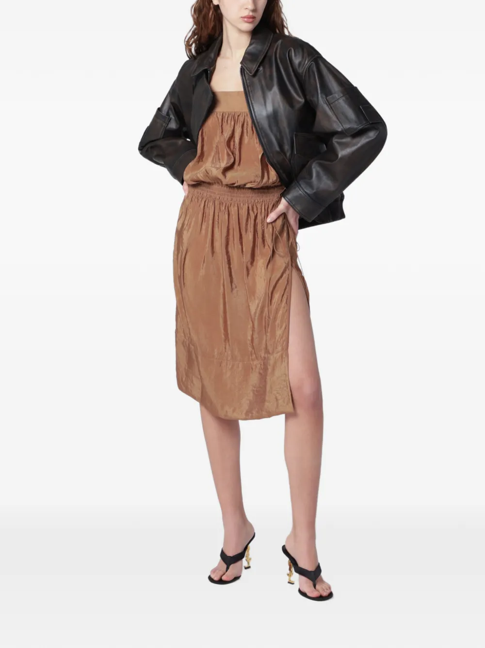  Swd By S.w.o.r.d. Patch Bomber Jacket - Brown 