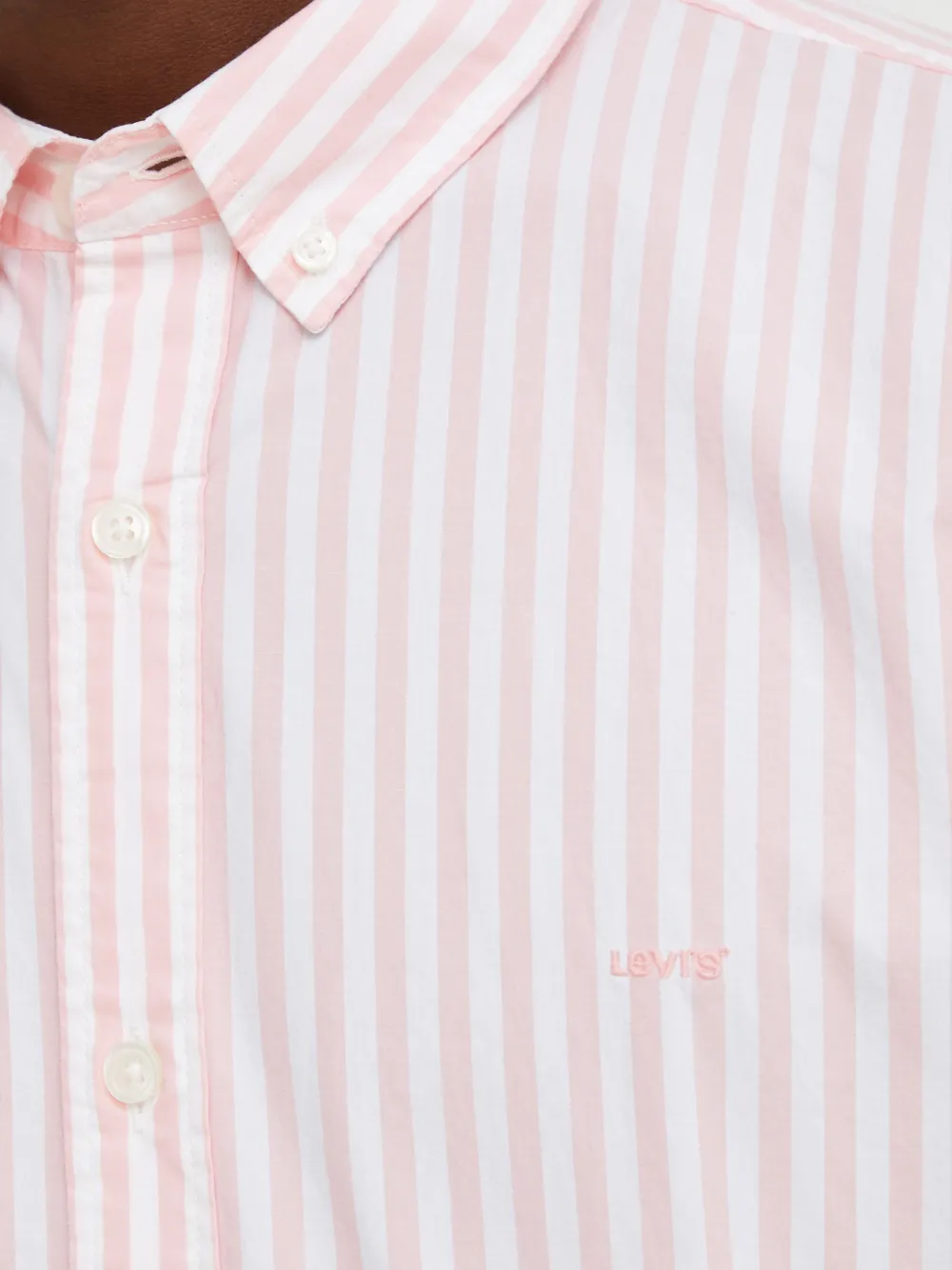 Levi's Authentic vertical-stripe button-down shirt Roze