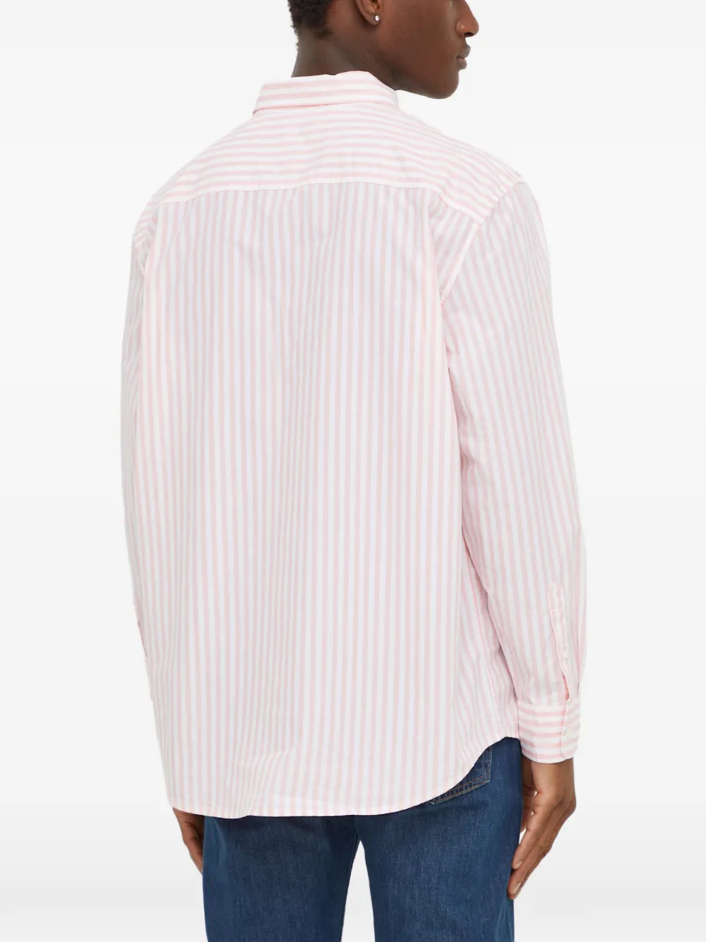 Levi's Authentic vertical-stripe button-down shirt Roze