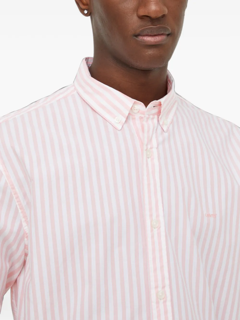 Levi's Authentic vertical-stripe button-down shirt Roze