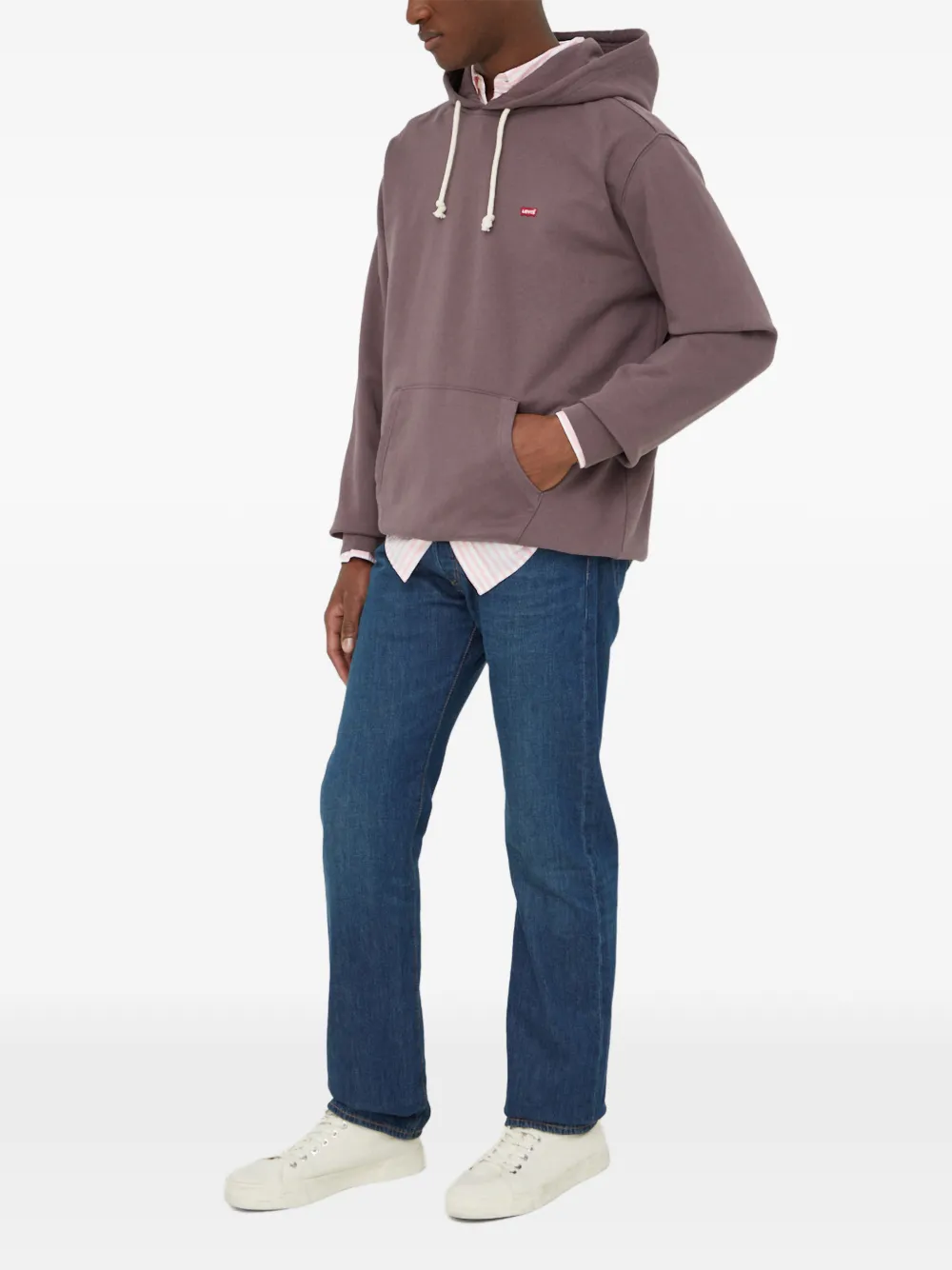Levi's Authentic vertical-stripe button-down shirt Roze