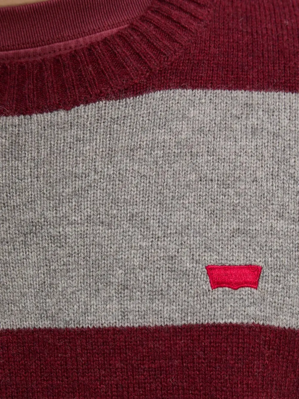 Levi's Original Housemark gestreepte trui met logo Rood