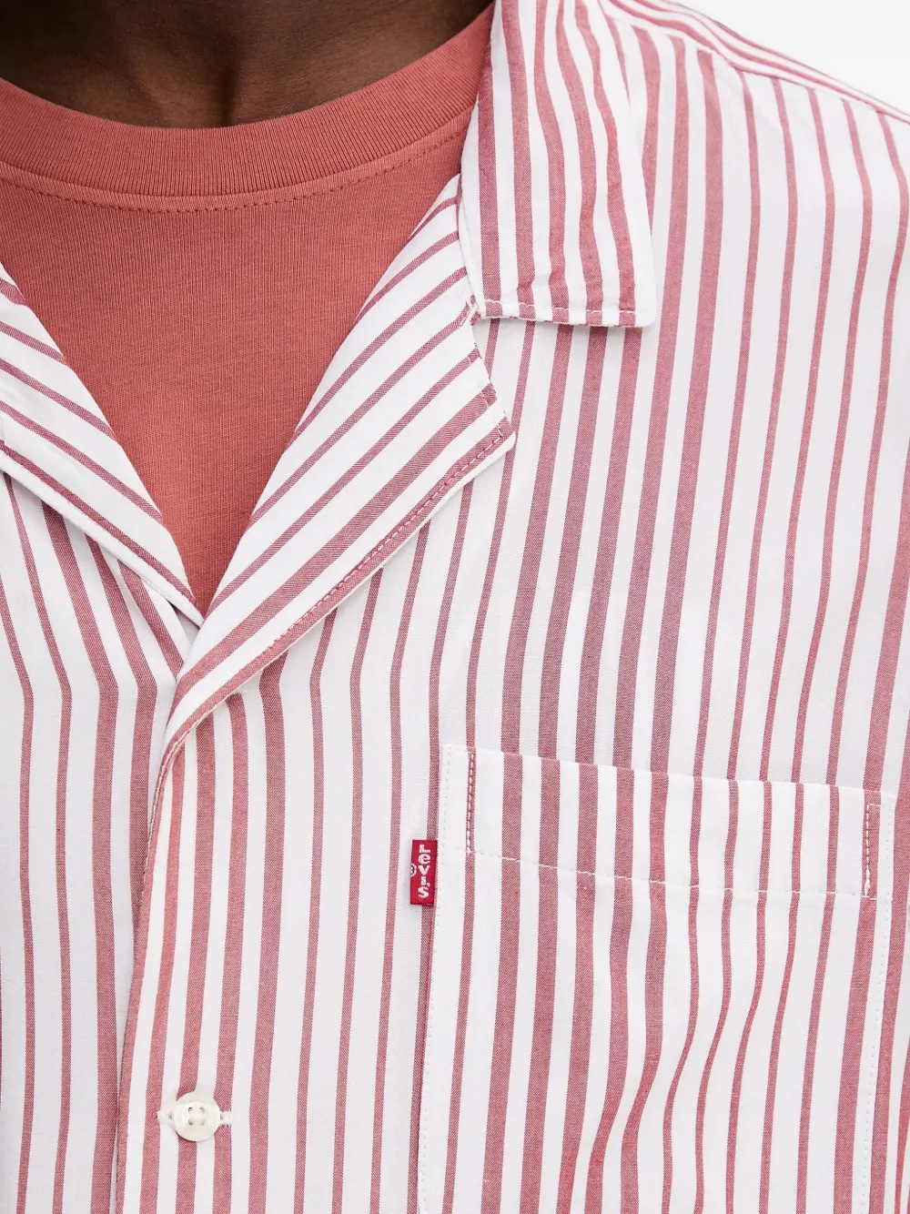 Levi's Classic Camper gestreept overhemd met zak Wit