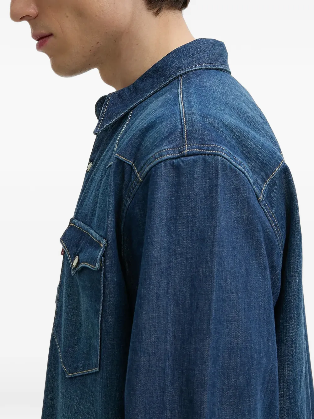 Levi's Shirtjack met logopatch Blauw