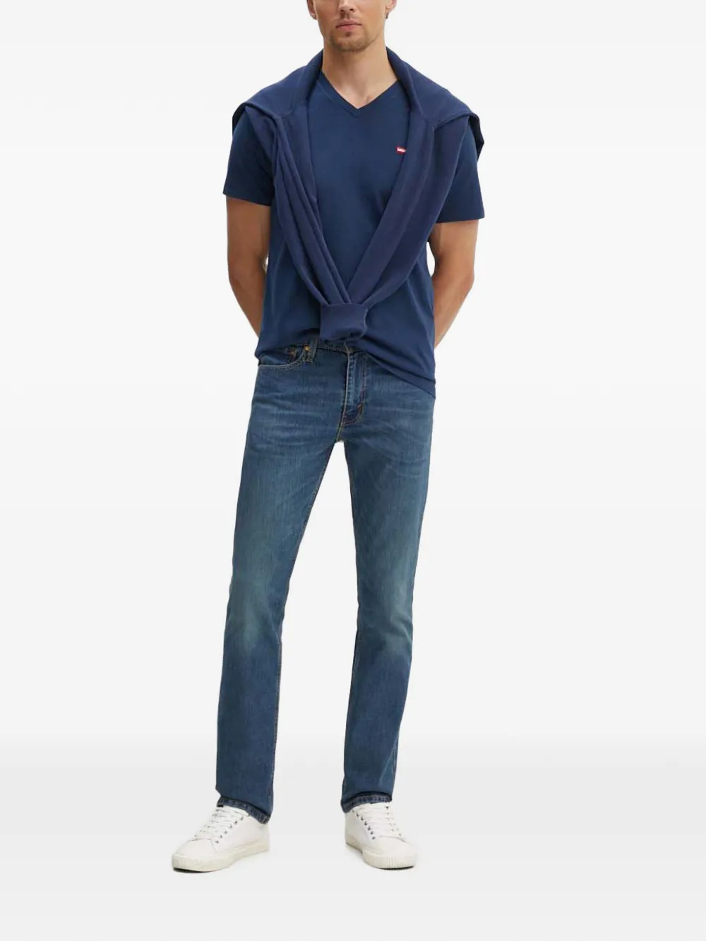 Levi's Housemark crew-neck top Blauw