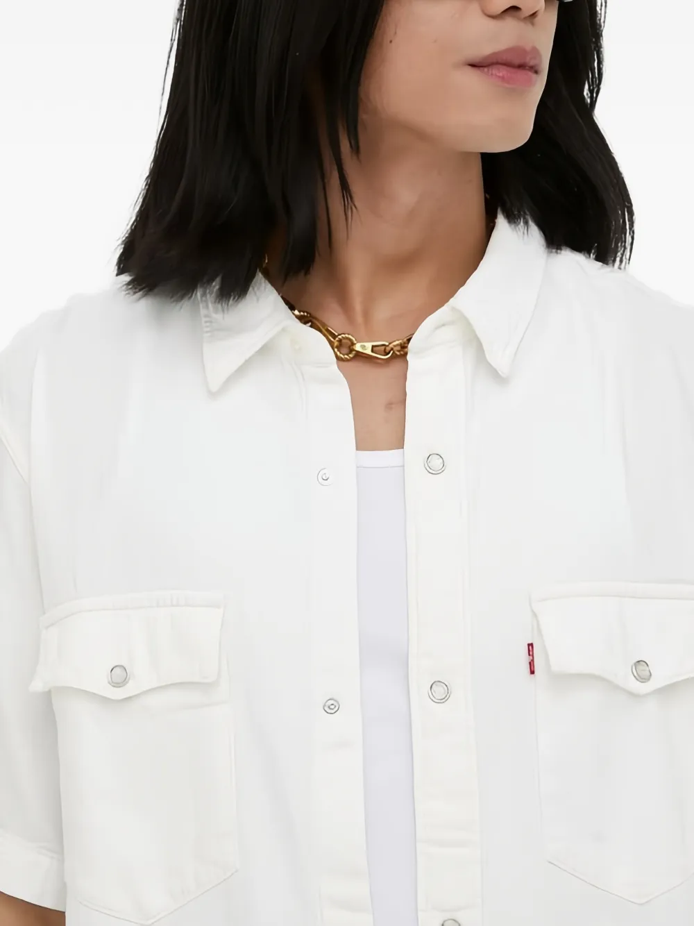 Levi's Overhemd met klepzak Beige