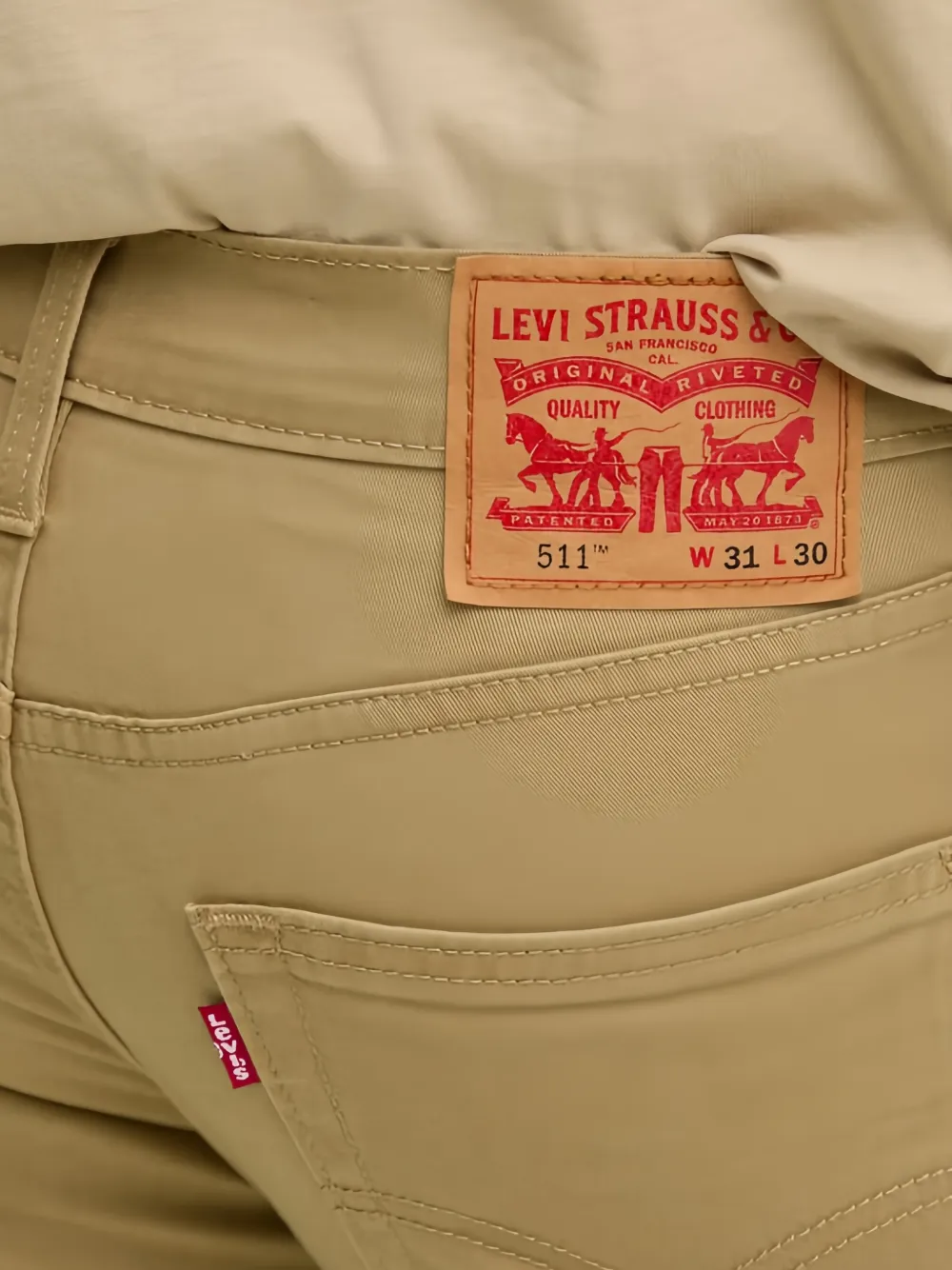 Levi's 511 jeans met knoopsluiting Beige