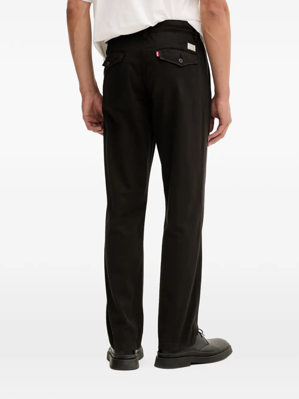 Levi's XX logo-patch straight-leg trousers Zwart