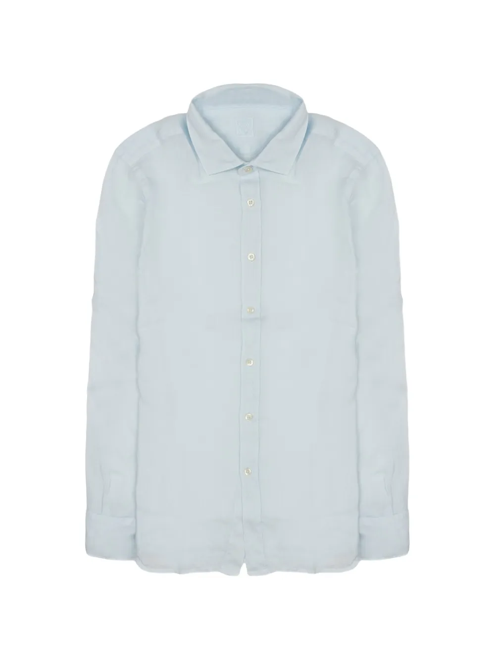 120% Lino long-sleeve linen shirt - Blu
