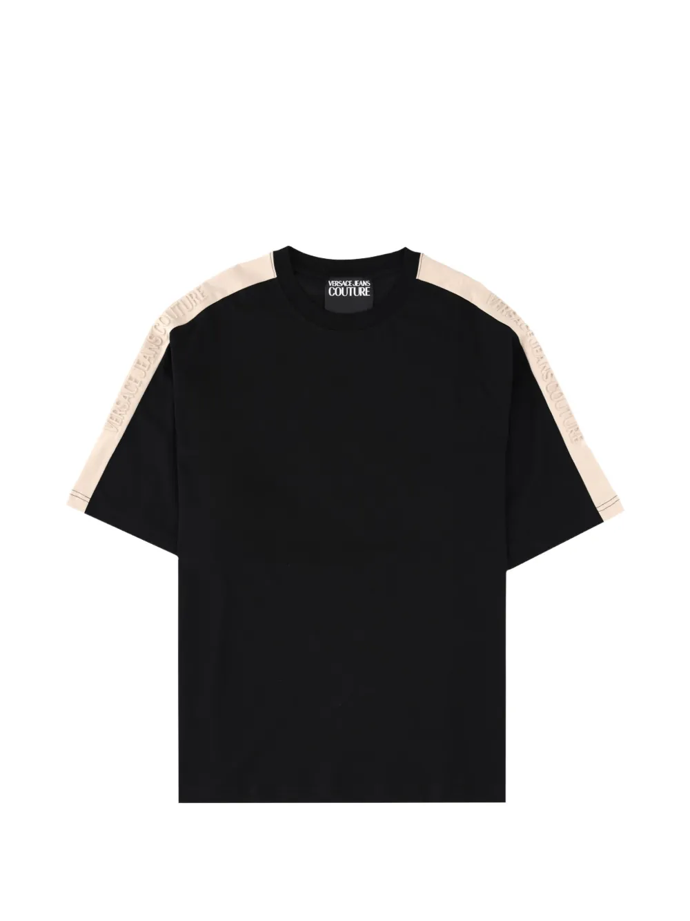 Versace Jeans Couture logo stripe detail T-shirt - Nero
