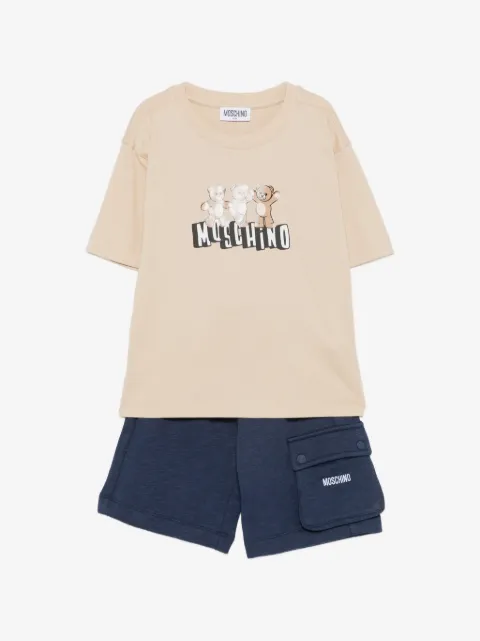 Moschino Kids shorts y playera con motivo Teddy Bear