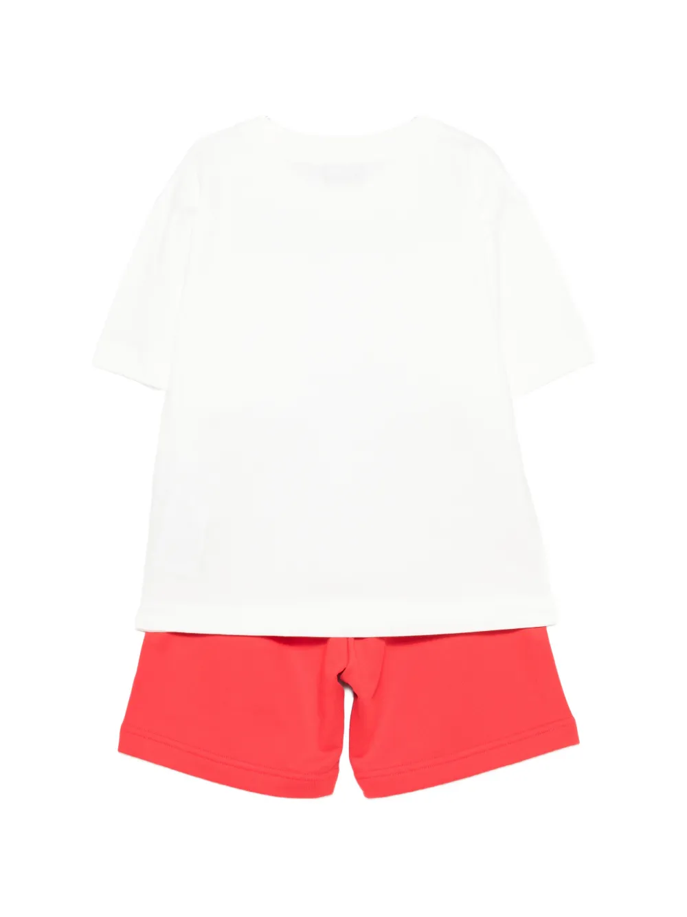 Moschino Kids logoprint Pocket T-shirt en shorts Rood