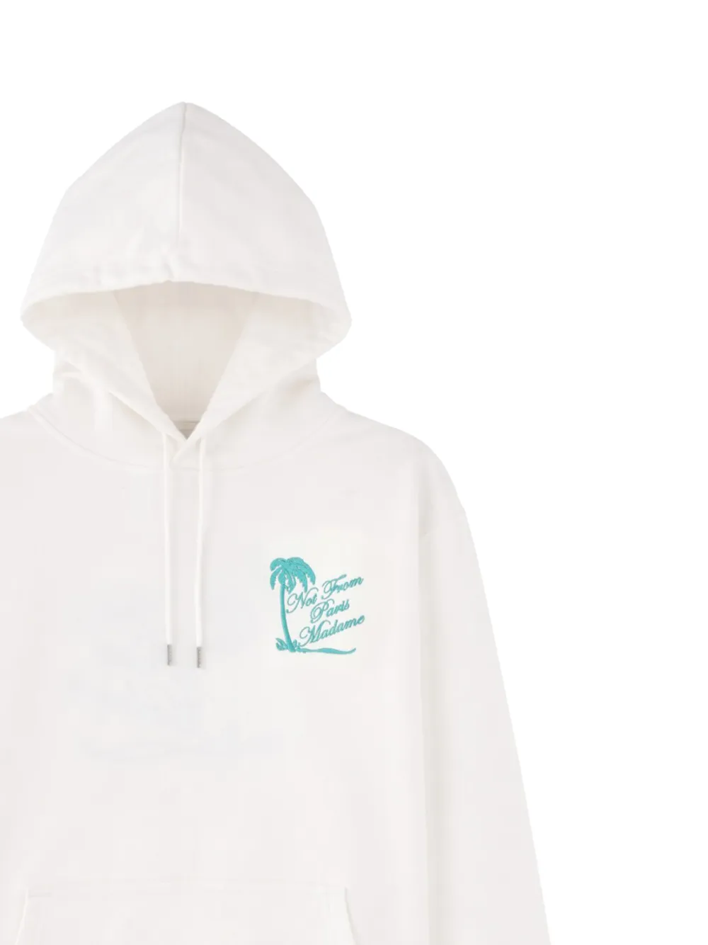 Drôle De Monsieur Hoodie met trekkoord en grafische print Wit