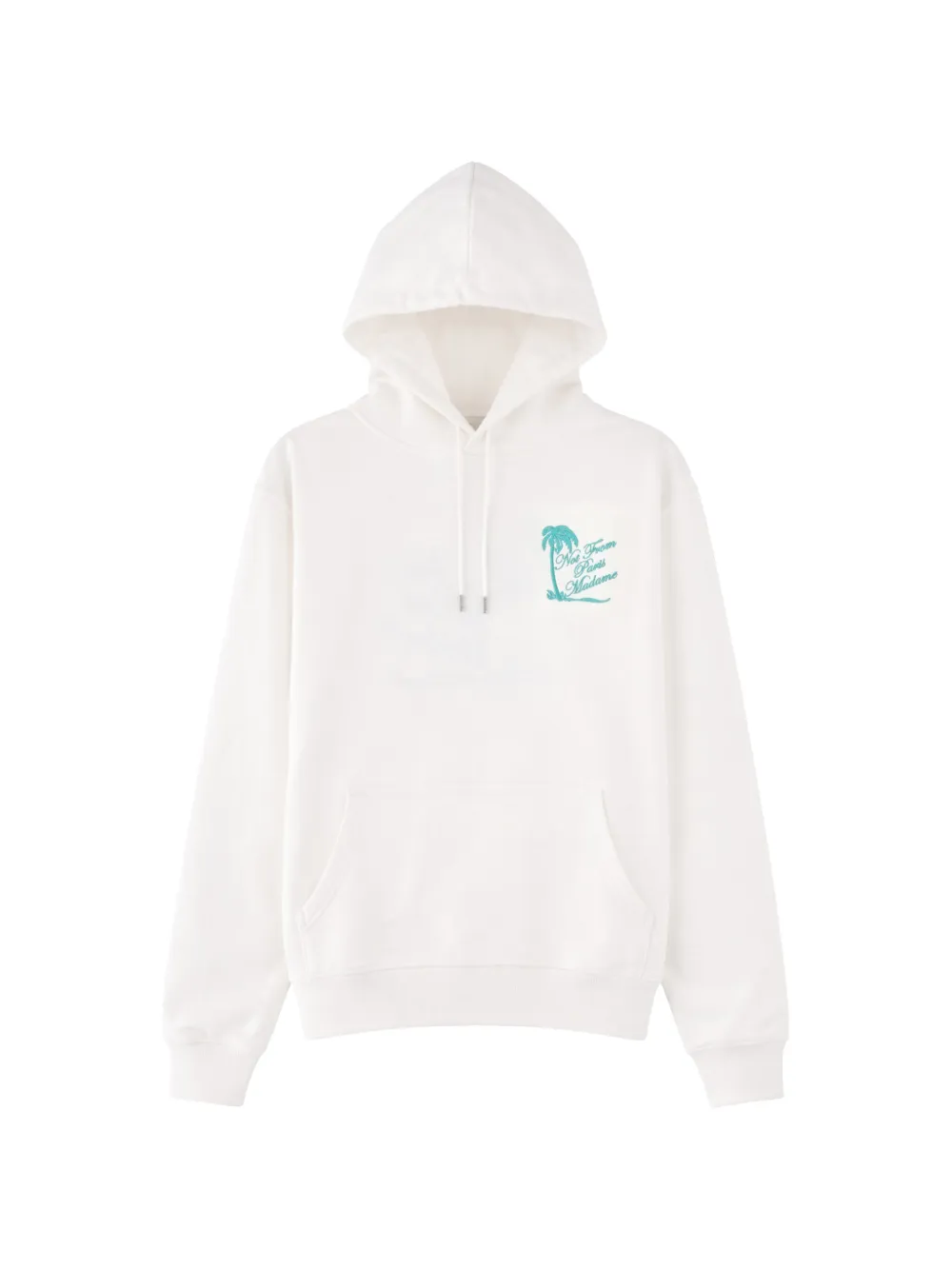 Drôle De Monsieur drawstring graphic hoodie - Bianco