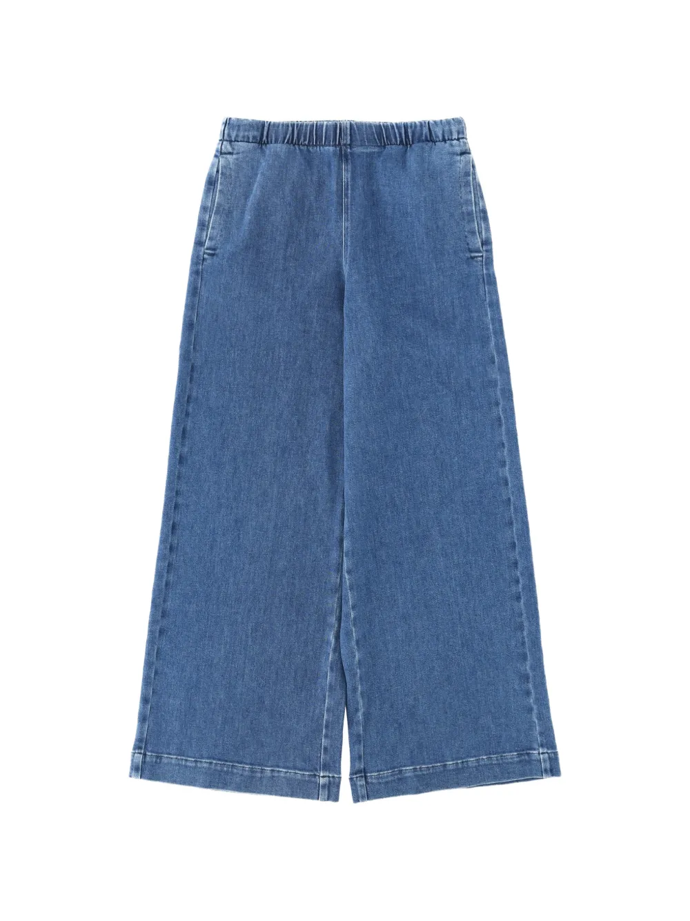 MAX&Co. Kids elasticated-waist wide-leg jeans - Blu