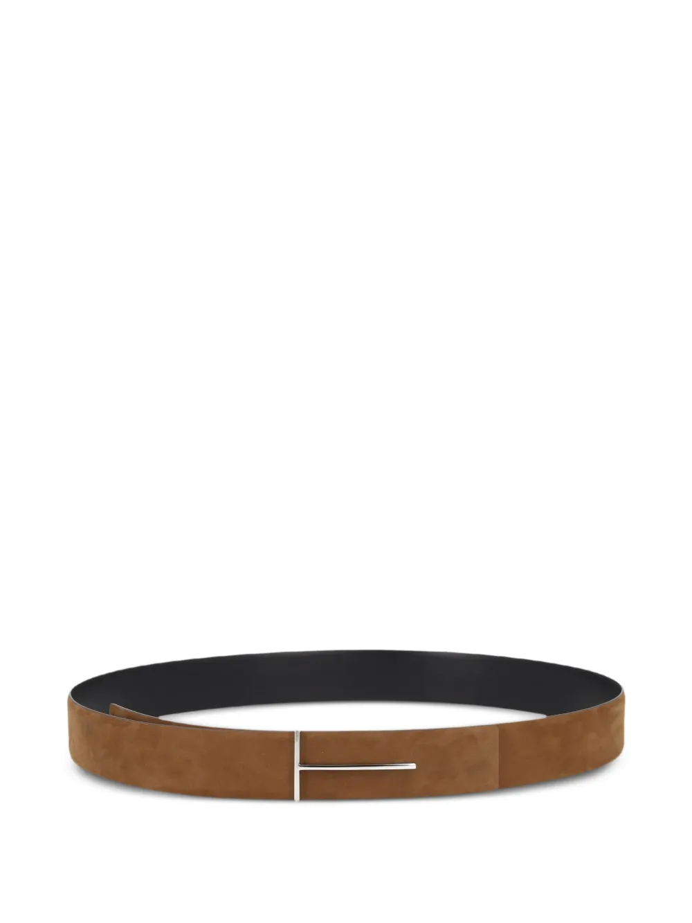 TOM FORD Nubuck Slim T reversible belt - Marrone