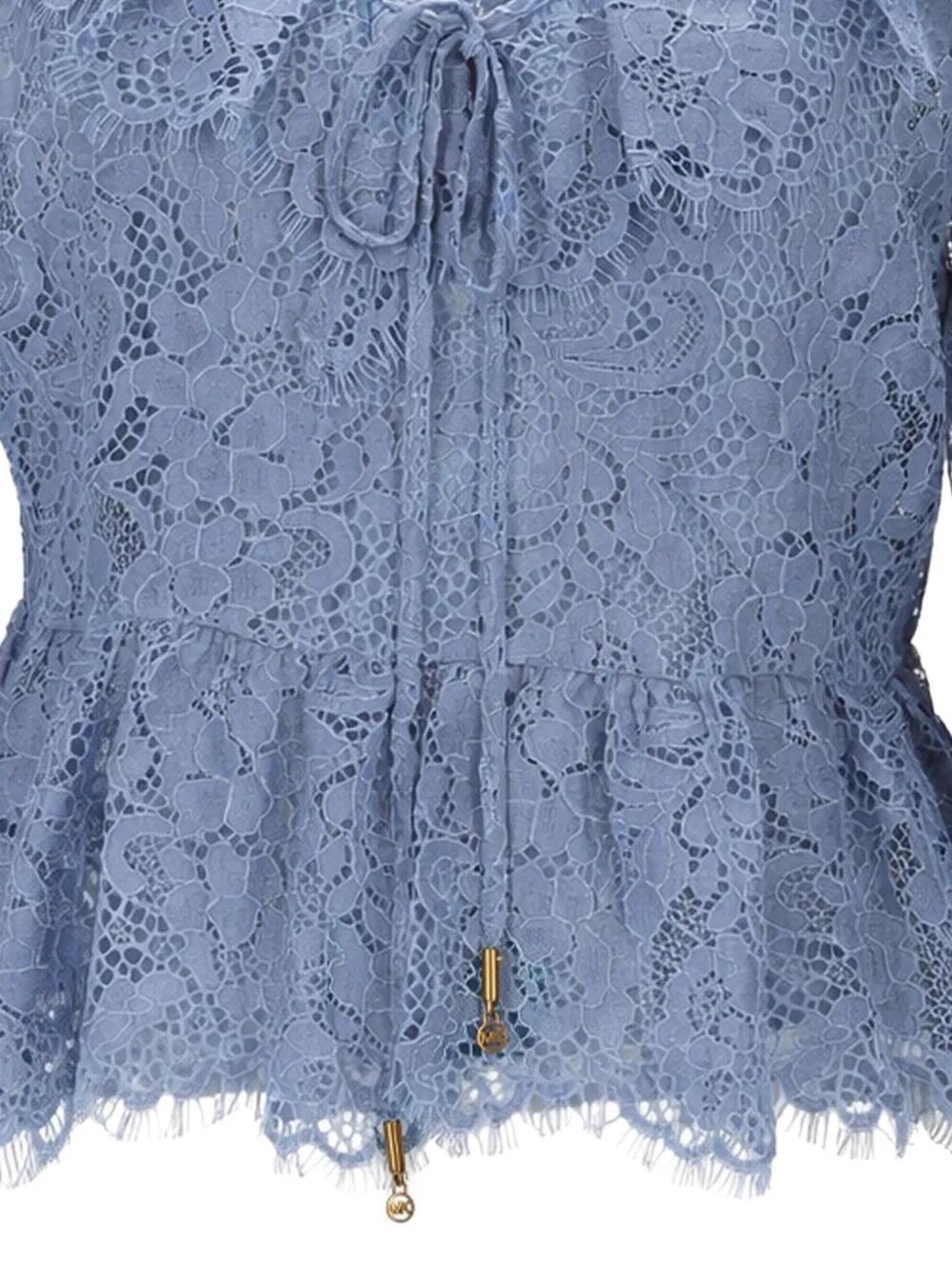  Michael Michael Kors Lace Ruffled Top - Blue 