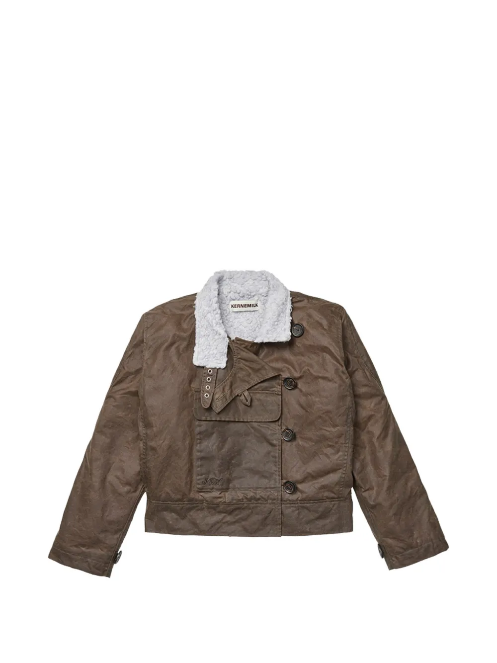 Kerne.Milk Pilot jacket - Marrone