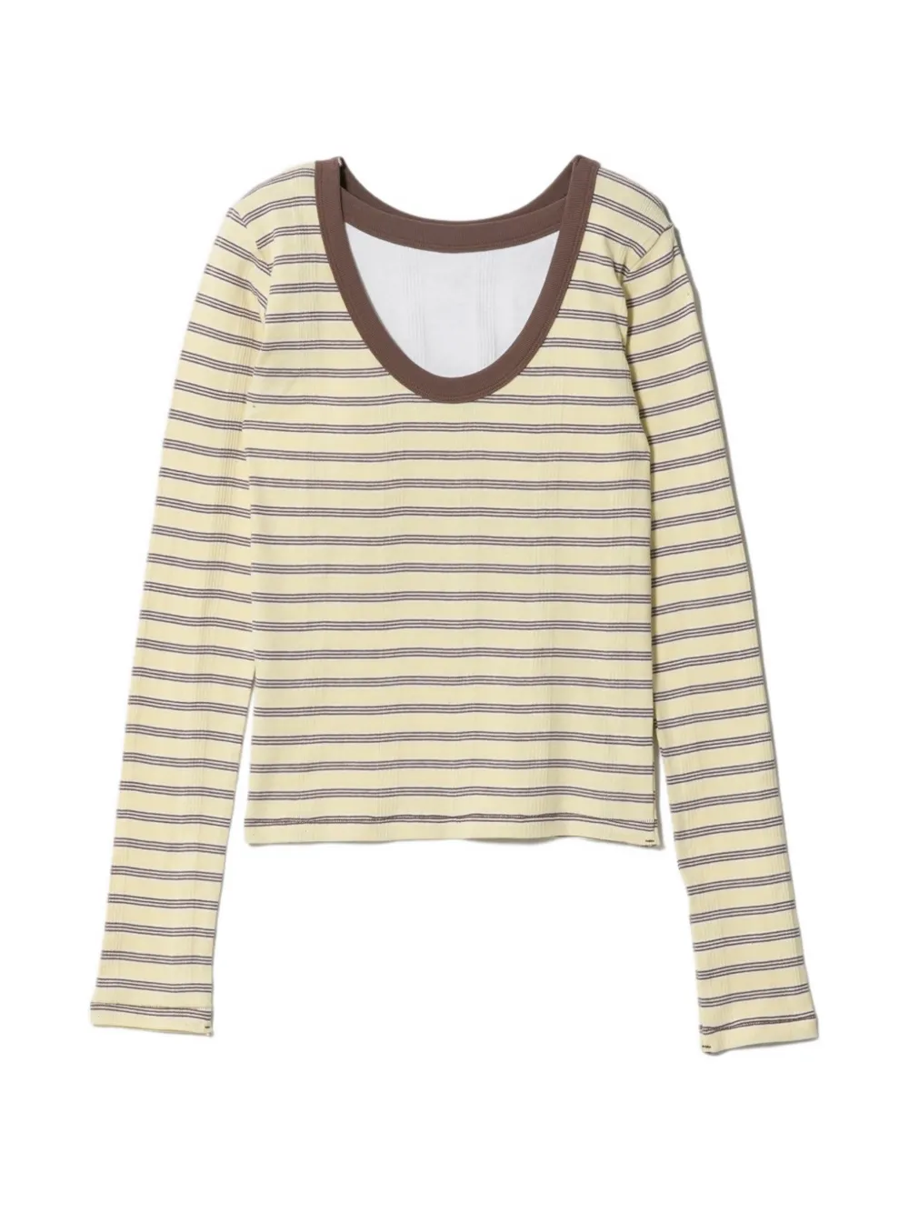 Beautiful People Miller striped double-front T-shirt - Giallo