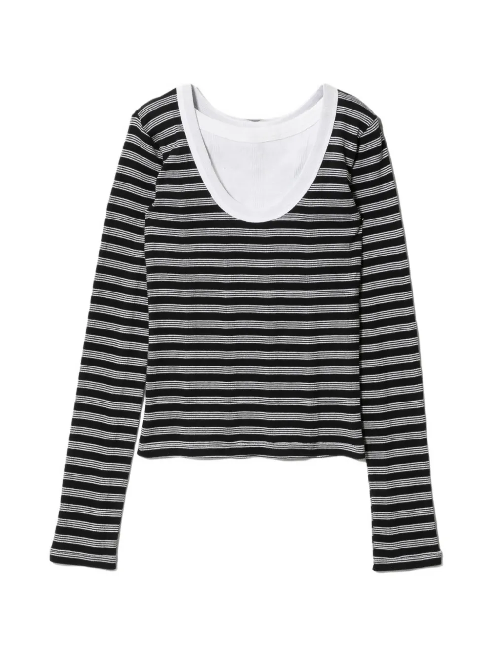 Beautiful People Miller striped double-front T-shirt - Nero