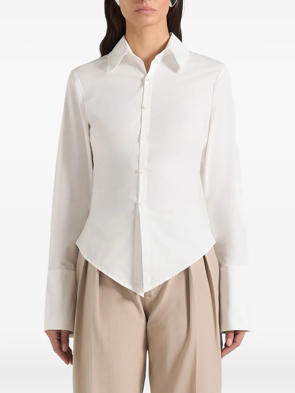 Manière De Voir Sonia sculpted angular shirt - Bianco