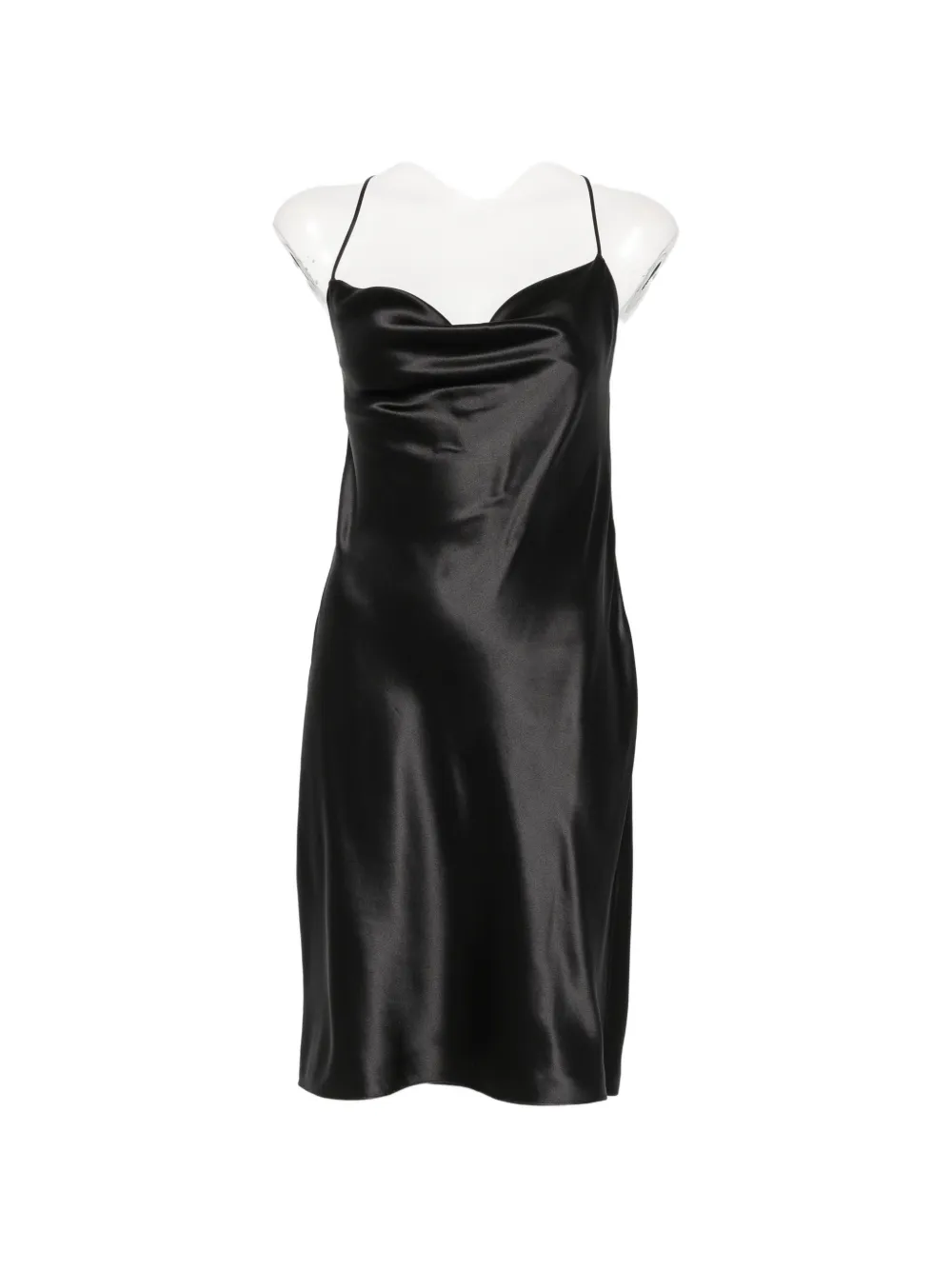 Saint Laurent cowl-neck backless mini dress - Black