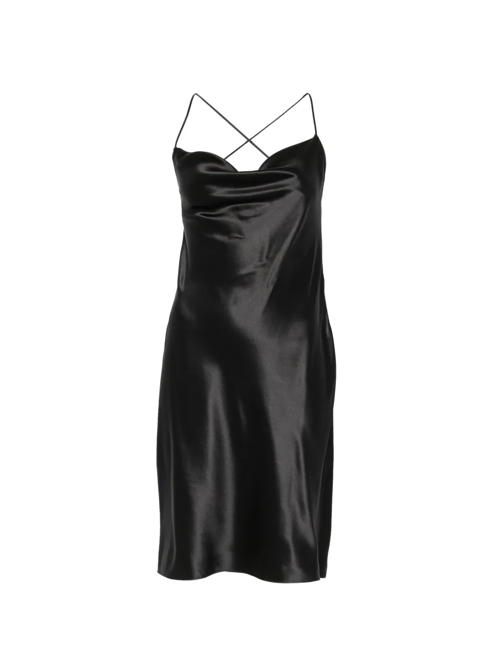 Saint Laurent cowl-neck backless mini dress - Black