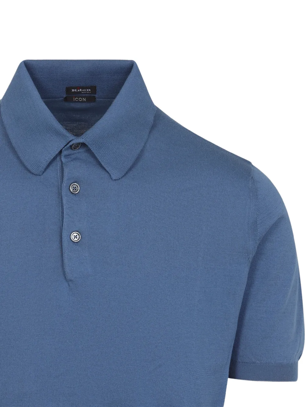 Kiton Buttoned Polo Shirt - Blue 