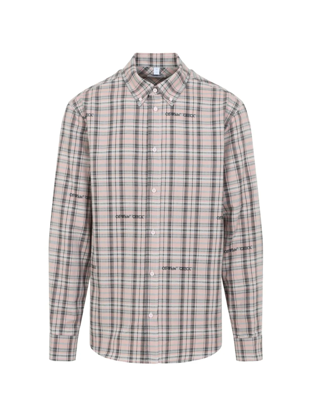Off-White check logo shirt - Toni neutri