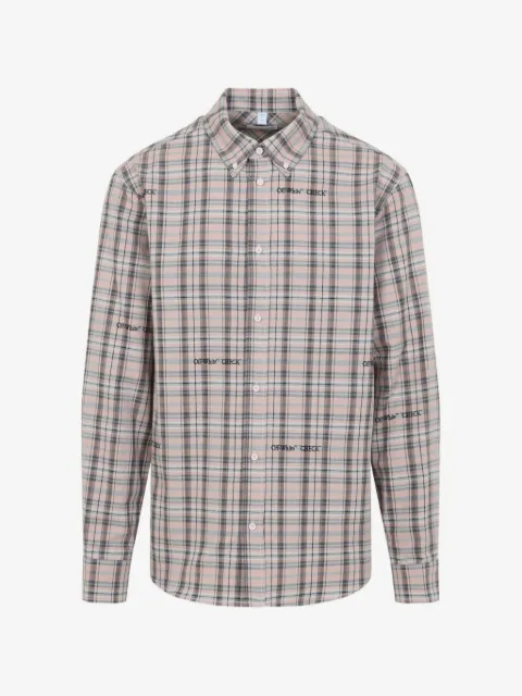 Off-White check logo shirt